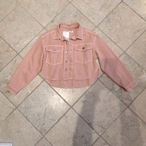 Light pink girls denim coat